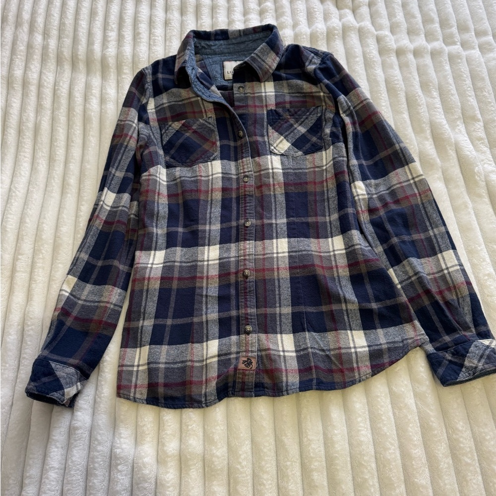 Legendary Whitetails Blue and Red Plaid Shirt
